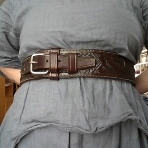 Plus Sized Leather Belt Steampunk Renaissance